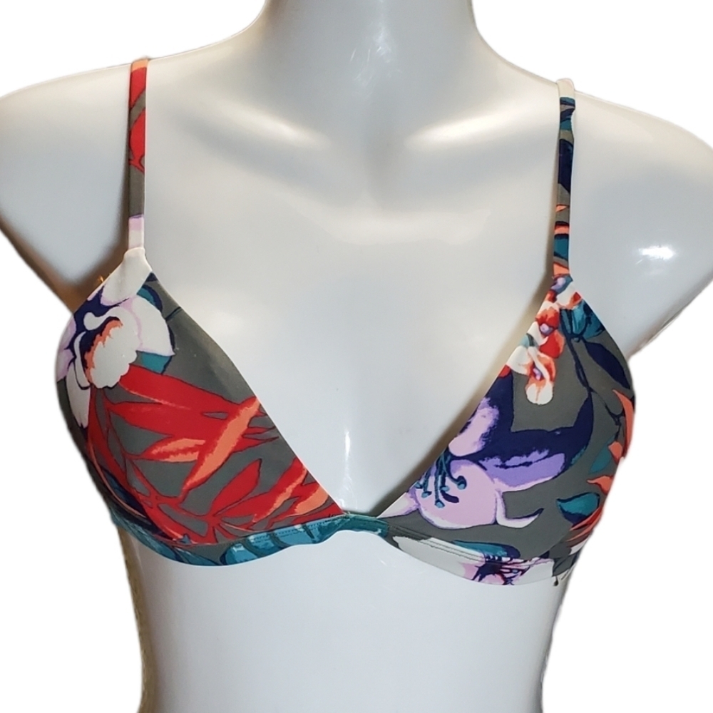 HOLLISTER floral swim top S
